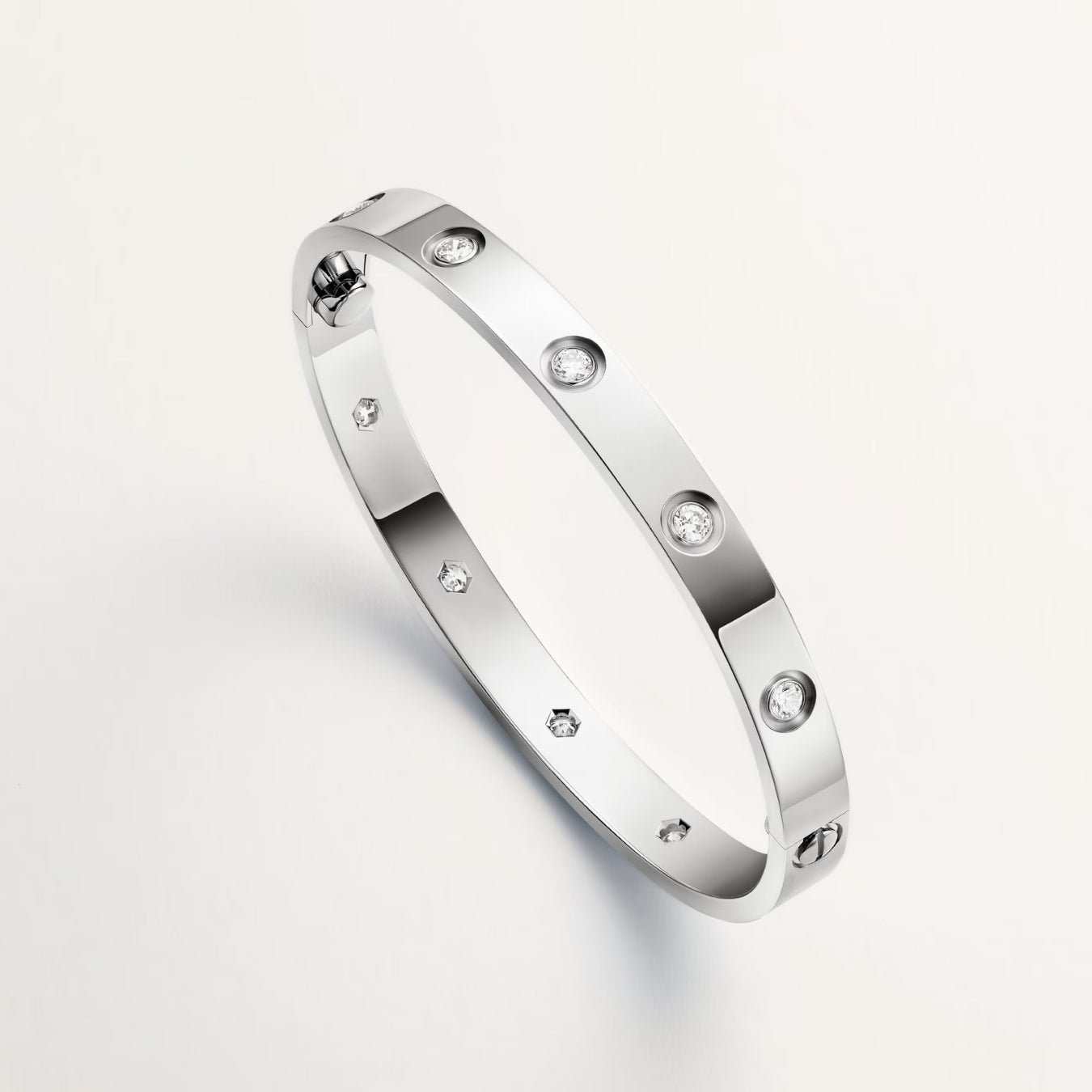 [Camiery] CT LOVE BRACELET 10DIAMOND 6.1MM WHITE GOLD