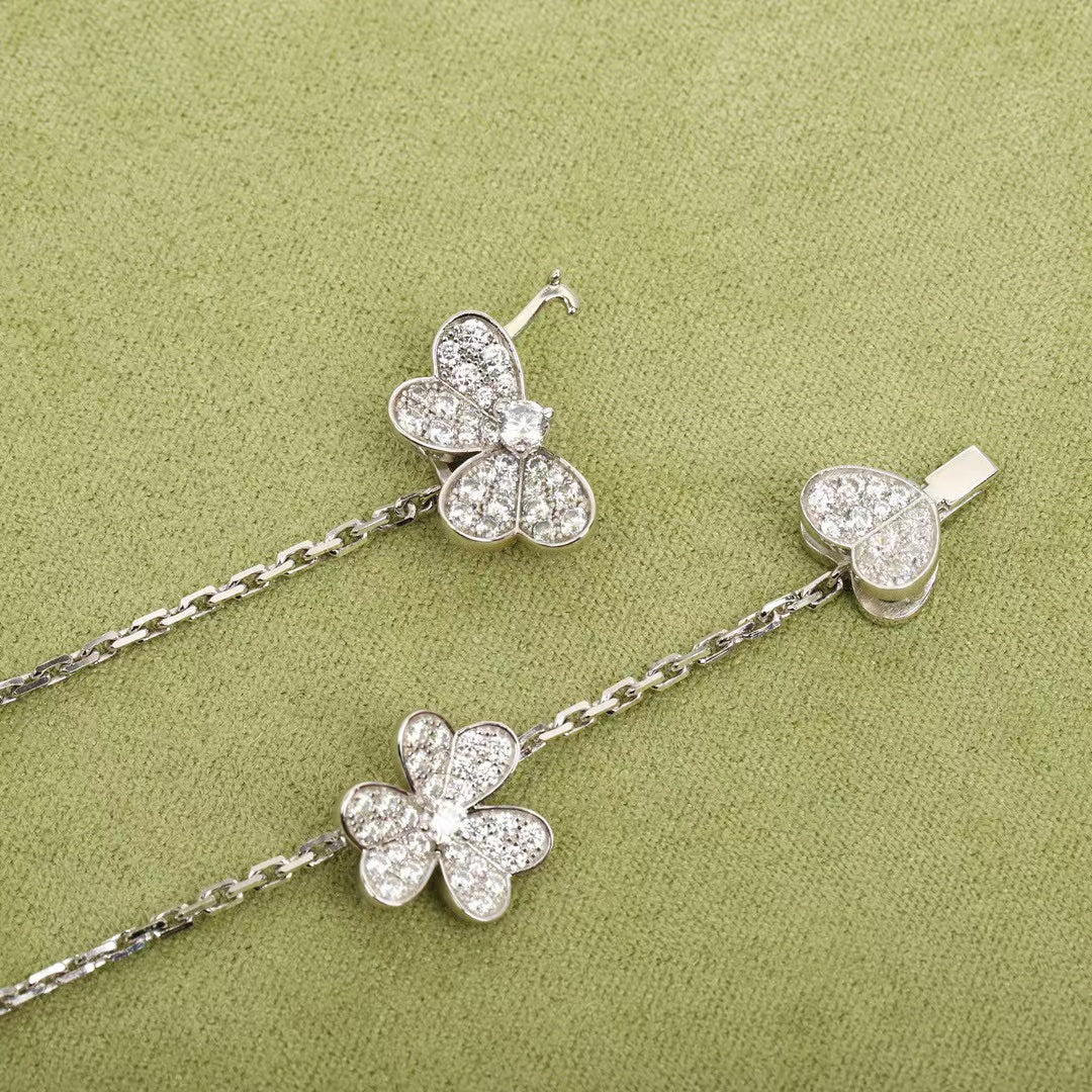 [Camiery]FRIVOLE SILVER 9 FLOWERS NECKLACE