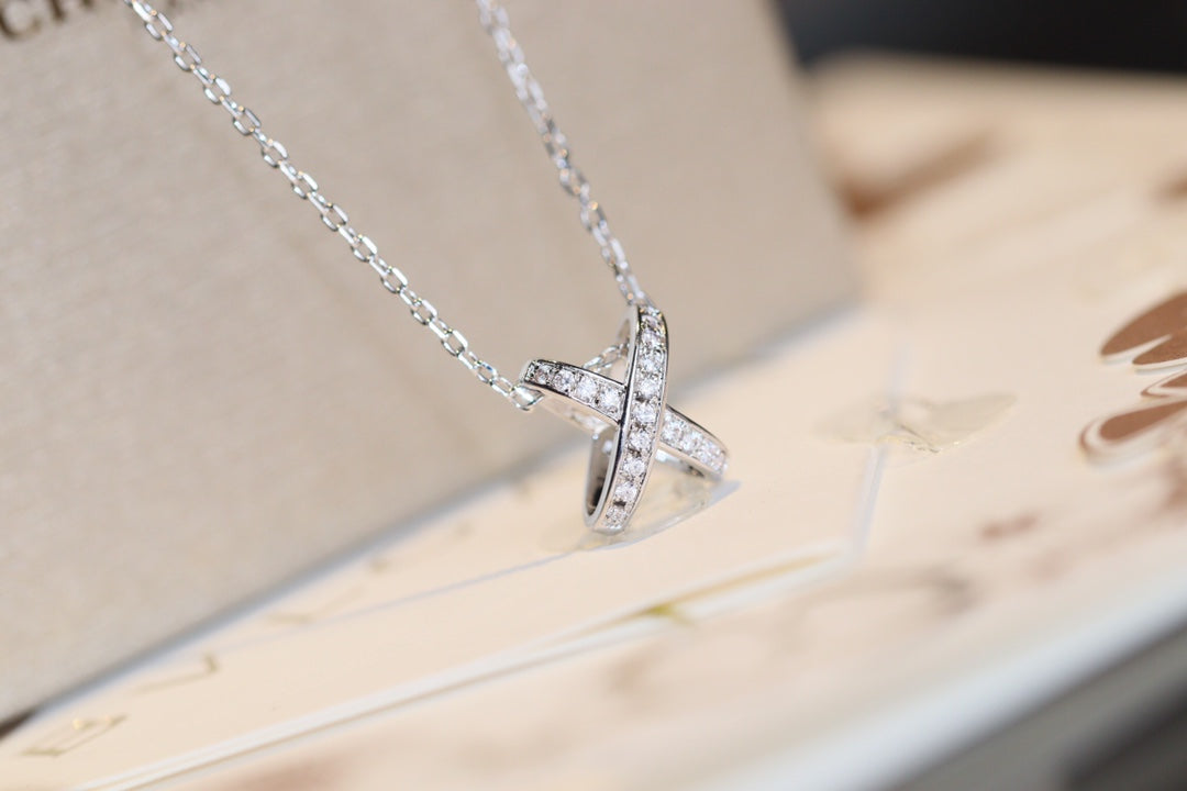 [CLOVER JEWELRY]JEUX DE DIAMOND NECKLACE