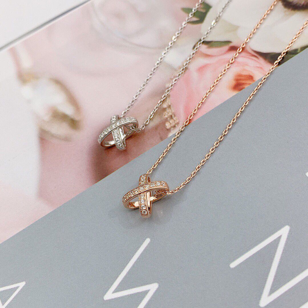 [CLOVER JEWELRY]JEUX DE DIAMOND NECKLACE