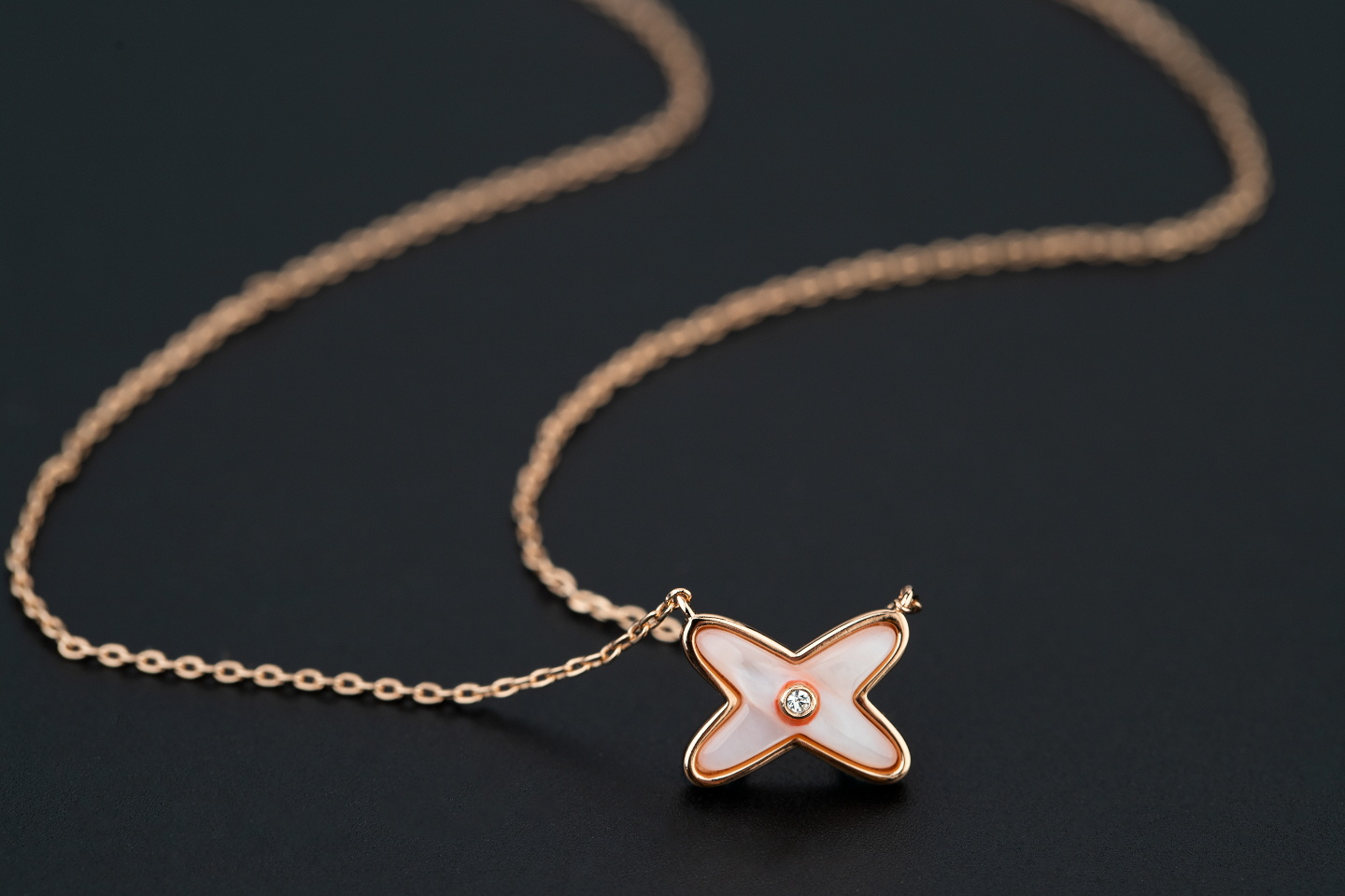 [CLOVER JEWELRY]JEUX DE NECKLACE 1 DIAMOND