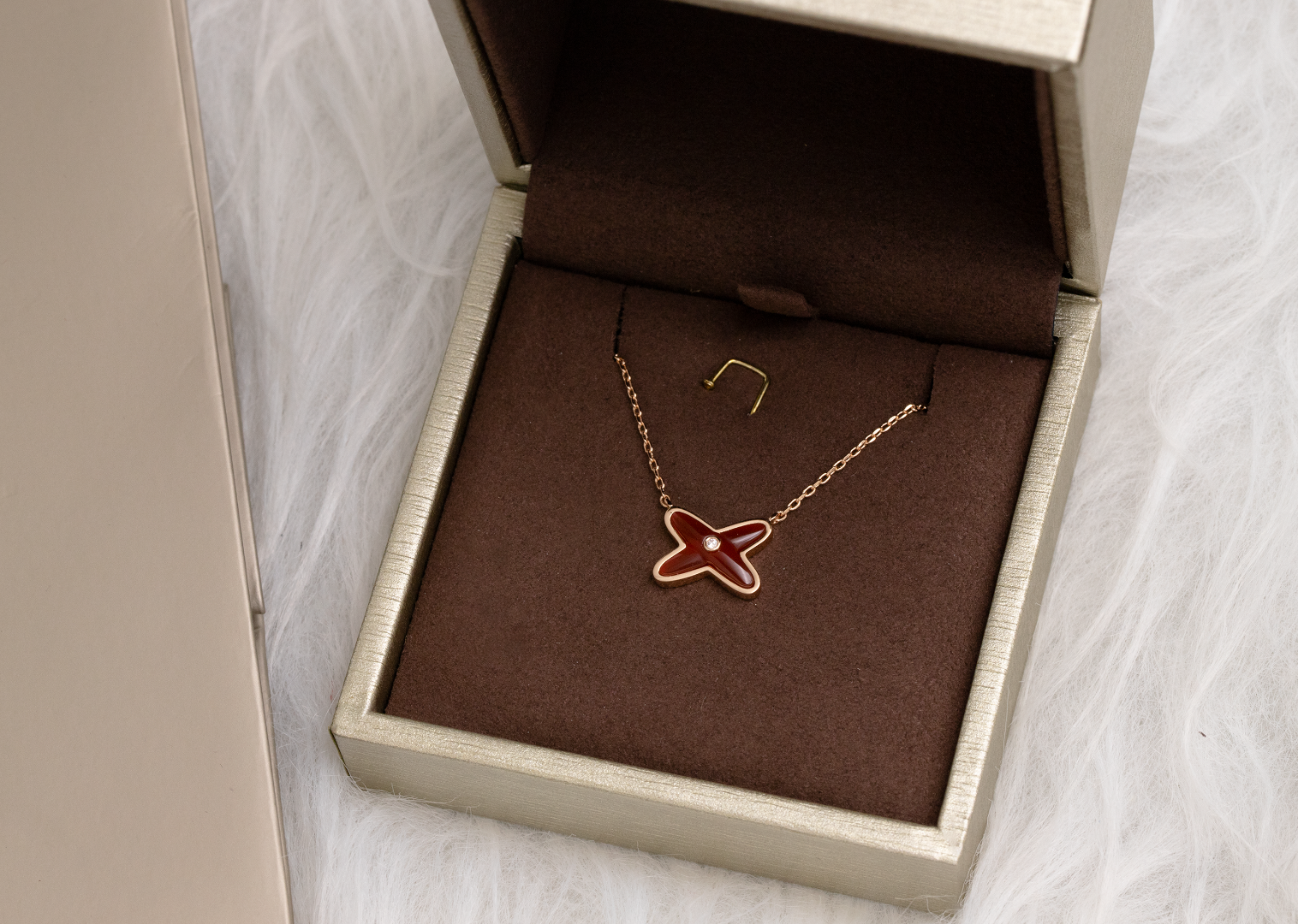 [CLOVER JEWELRY]JEUX DE NECKLACE 1 DIAMOND