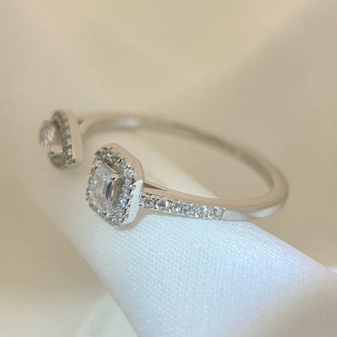 [Camiery]MY TWIN TOI & MOI SILVER DIAMOND RING