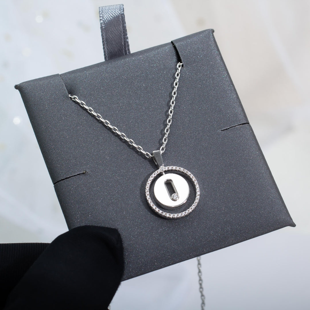 [Camiery]LUCKY MOVE PM NECKLACE SILVER DIAMOND