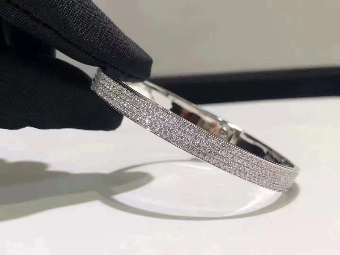 [Camiery]HM KELLY BRACELET IN SILVER AND FULL PAVE DIAMOND