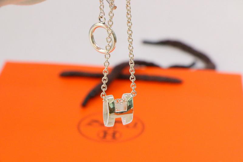 [CLOVER JEWELRY]HM NECKLACE H LETTER OVAL SERIES