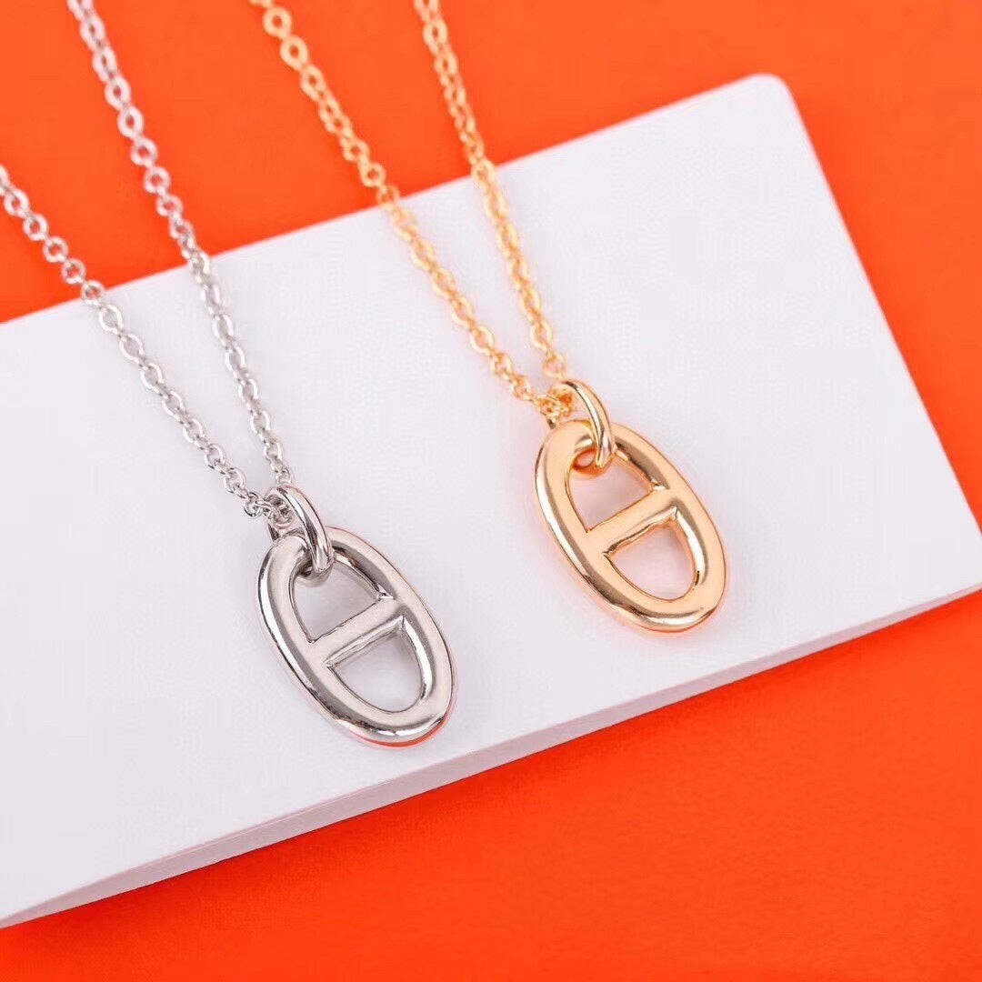 [CLOVER JEWELRY]HM PIG NOSE NECKLACE