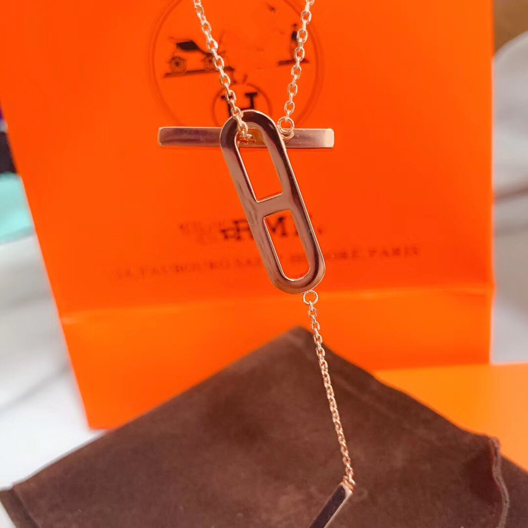 [CLOVER JEWELRY]HM NECKLACE PLATINUM ROSE GOLD DIAMOND