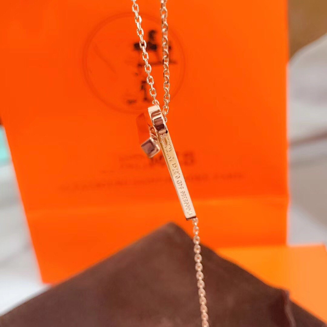 [CLOVER JEWELRY]HM NECKLACE PLATINUM ROSE GOLD DIAMOND