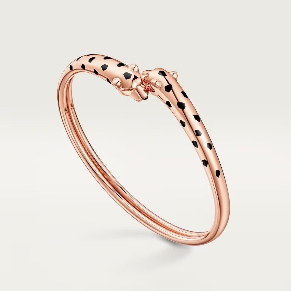 [Camiery] PANTHERE DOUBLE HEADED OPEN BRACELET