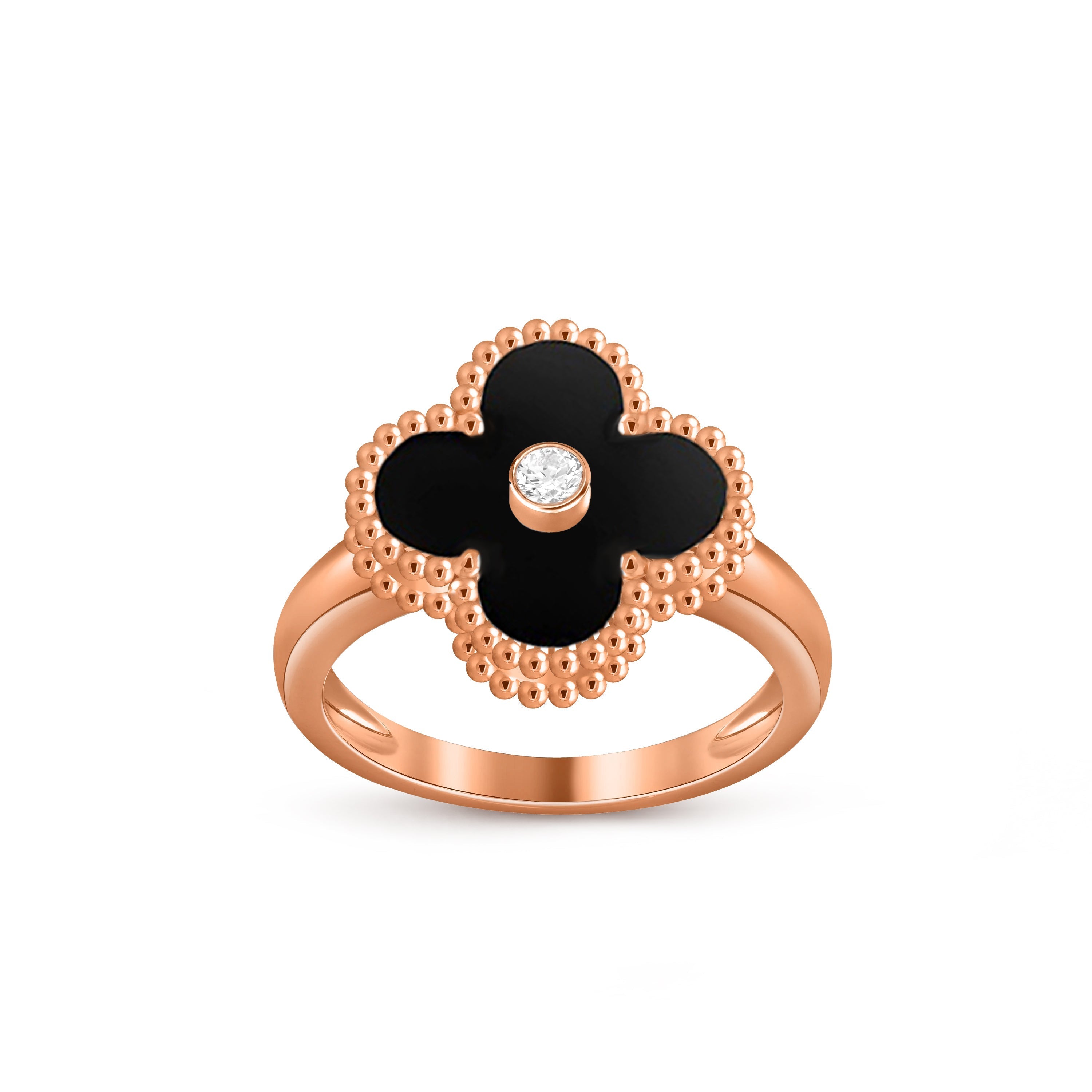 [Camiery]CLOVER DIAMOND RING ROSE GOLD COLLECTION