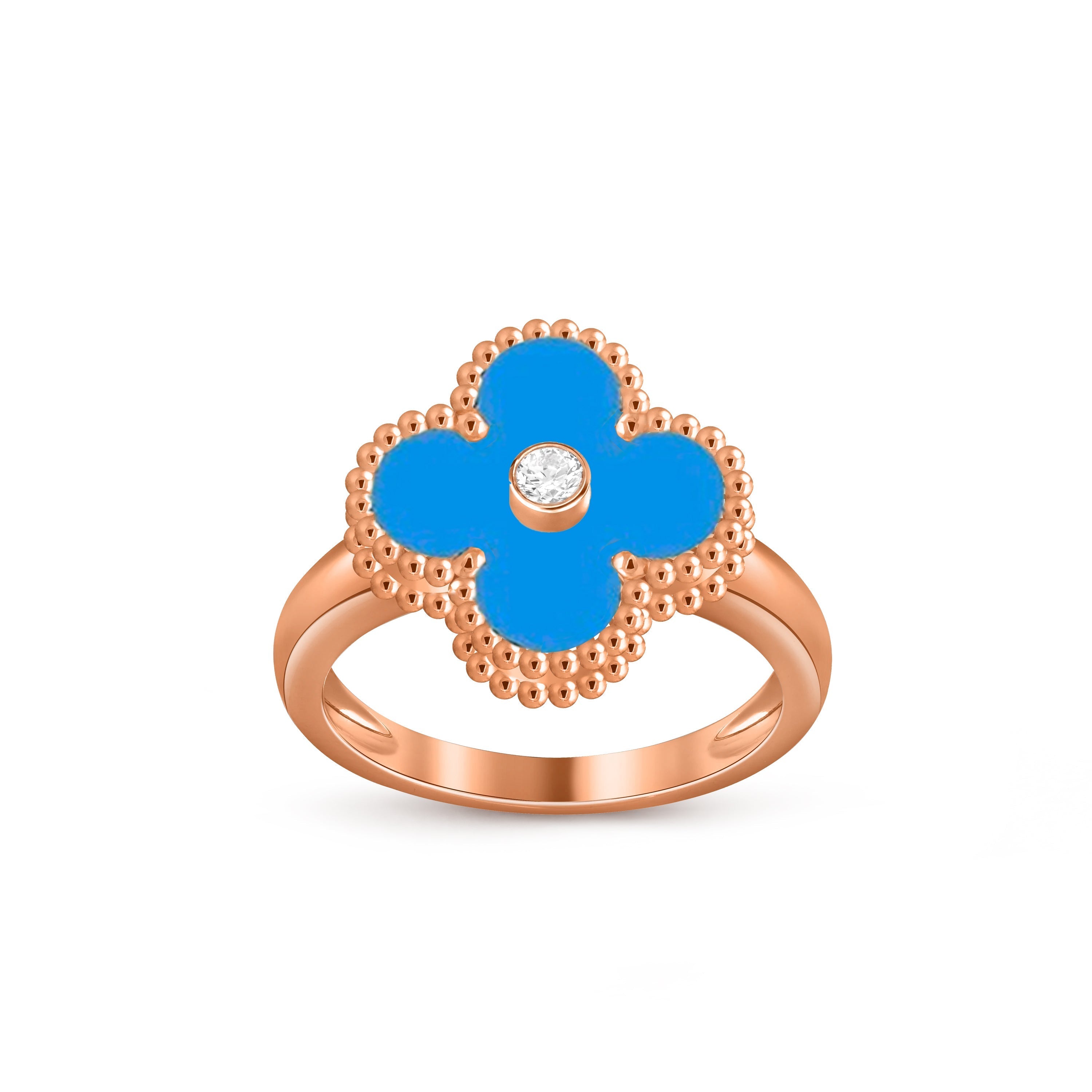 [Camiery]CLOVER DIAMOND RING ROSE GOLD COLLECTION