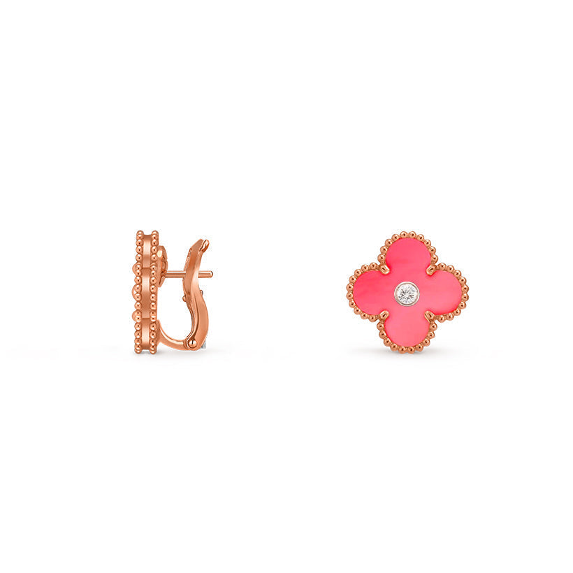 [Camiery]CLOVER 15MM MOP DIAMOND EARRINGS COLLECTION