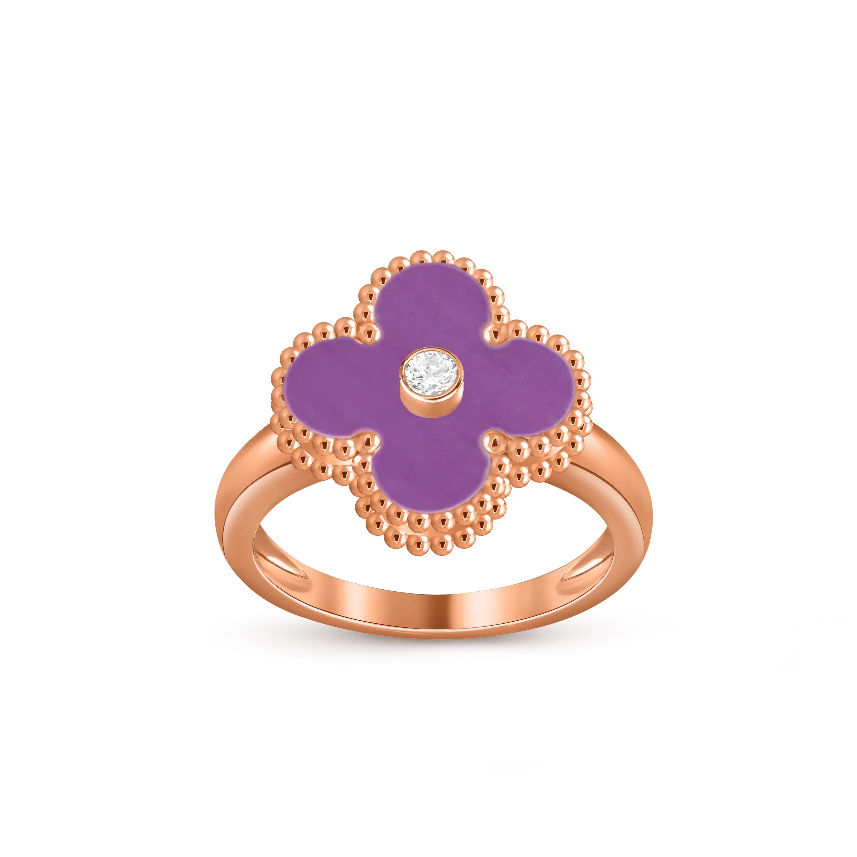 [Camiery]CLOVER DIAMOND RING ROSE GOLD COLLECTION