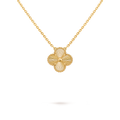 [Camiery] VA CLOVER 15MM LASER GOLD NECKLACE
