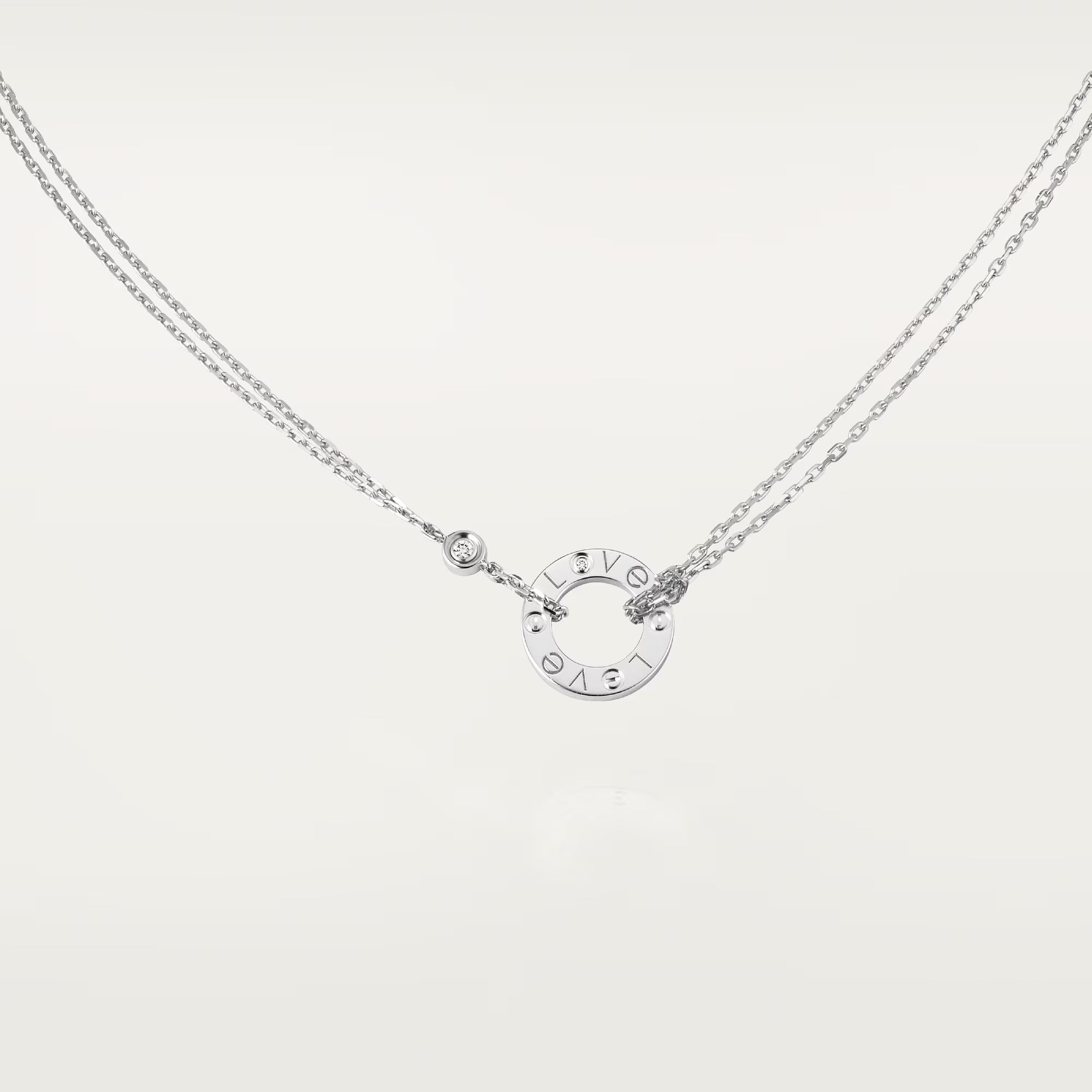 [Camiery] LOVE NECKLACE 16MM 2 DIAMONDS