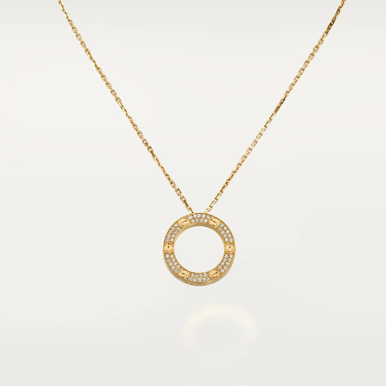 [CLOVER JEWELRY]LOVE NECKLACE ADJUSTABLE ROSE GOLD