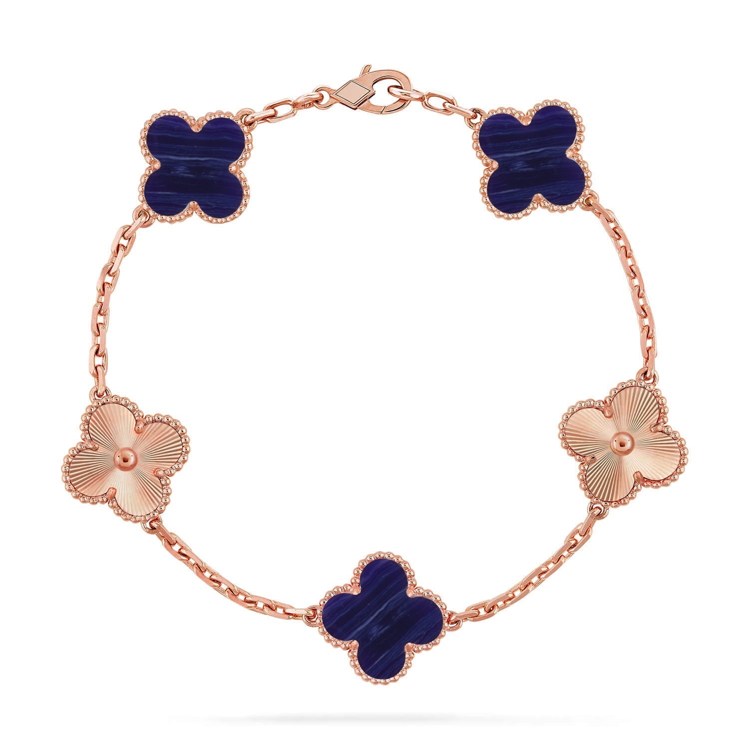 [Camiery]CLOVER 5 MOTIF PURPLE STRIPES BRACELET COLLECTION