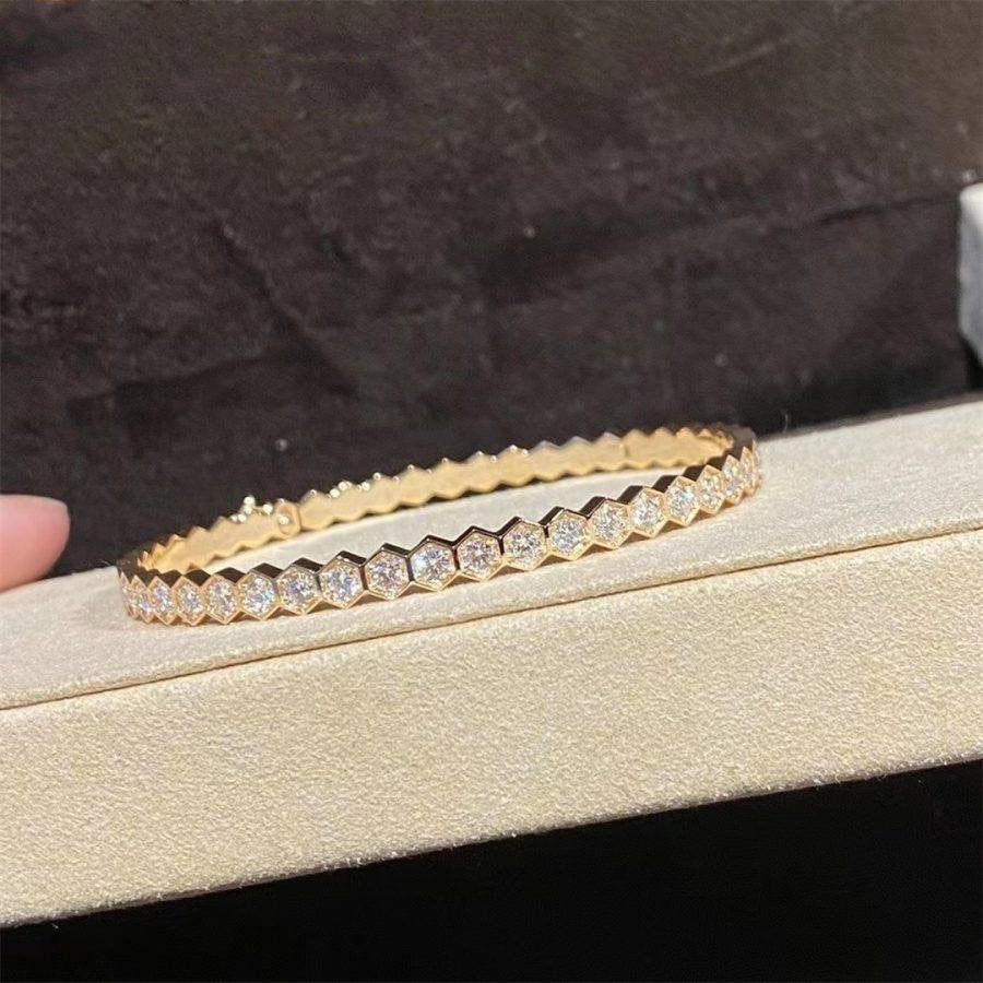 [Camiery]BEE LOVE GOLD BRACELET FULL DIAMOND
