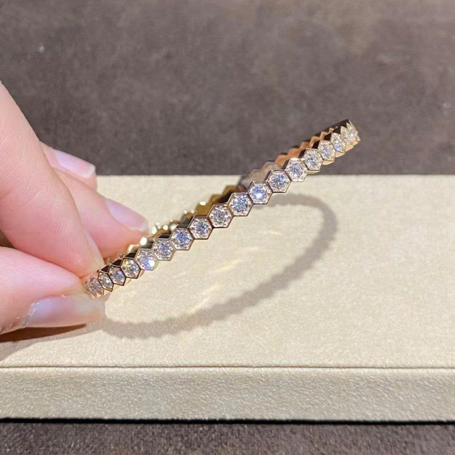 [Camiery]BEE LOVE GOLD BRACELET FULL DIAMOND