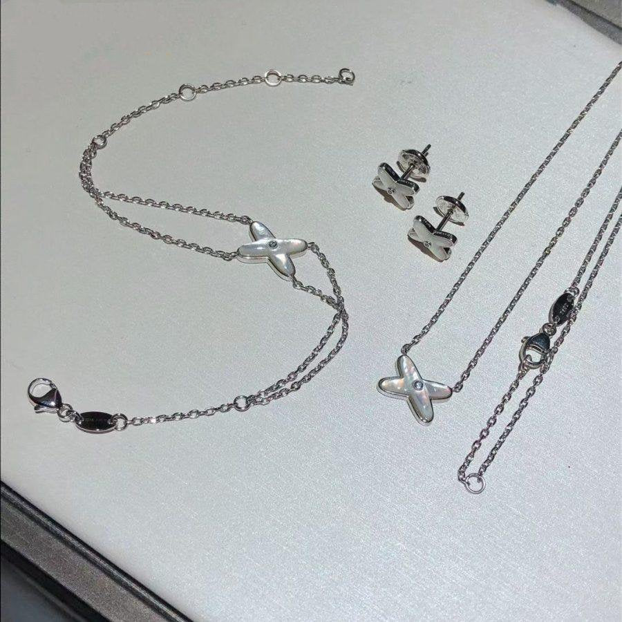 [Camiery]JEUX BRACELET WHITE MOP SILVER 1 DIAMOND