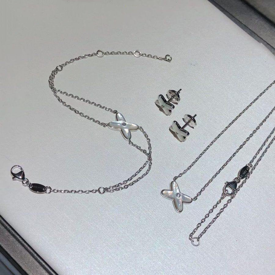 [Camiery]JEUX BRACELET WHITE MOP SILVER 1 DIAMOND
