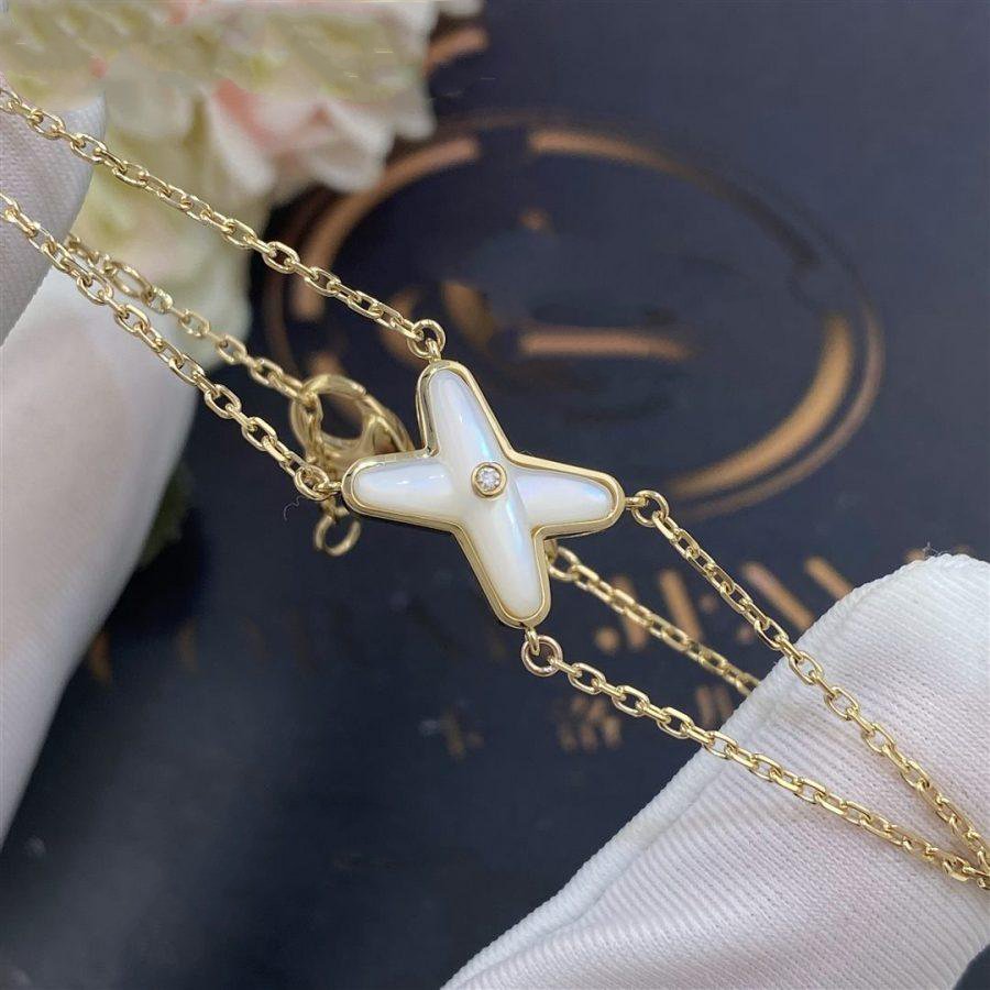 [Camiery]JEUX BRACELET WHITE MOP GOLD 1 DIAMOND