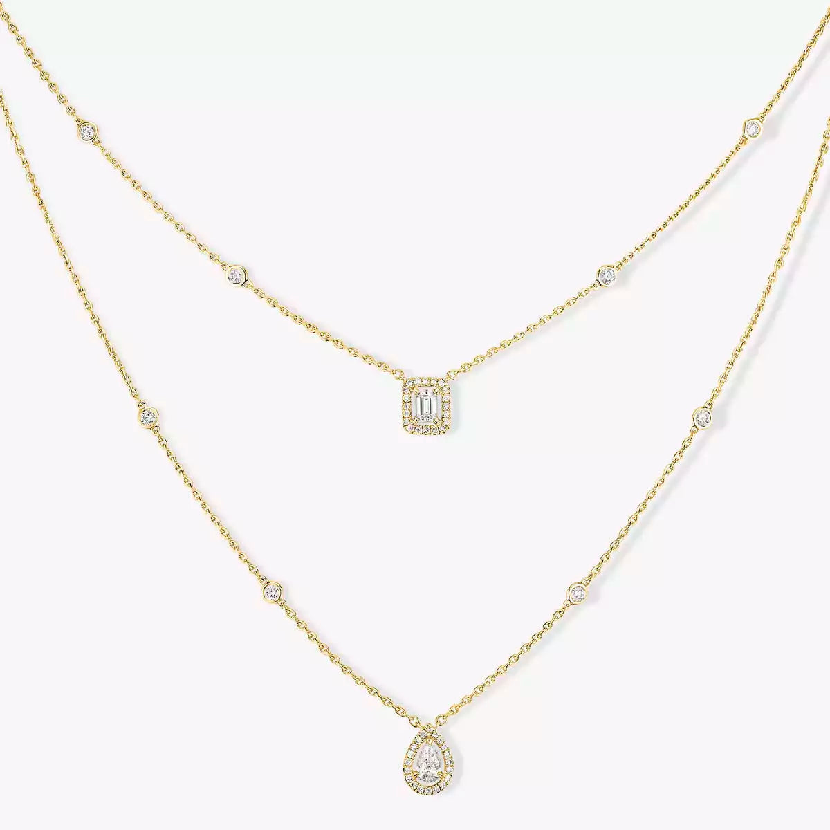 [Camiery]Diamond Necklace My Twin 2 Rows