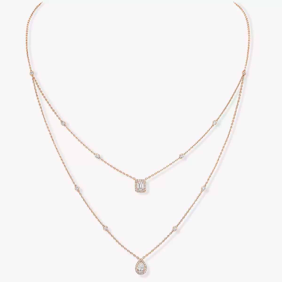 [Camiery]Diamond Necklace My Twin 2 Rows
