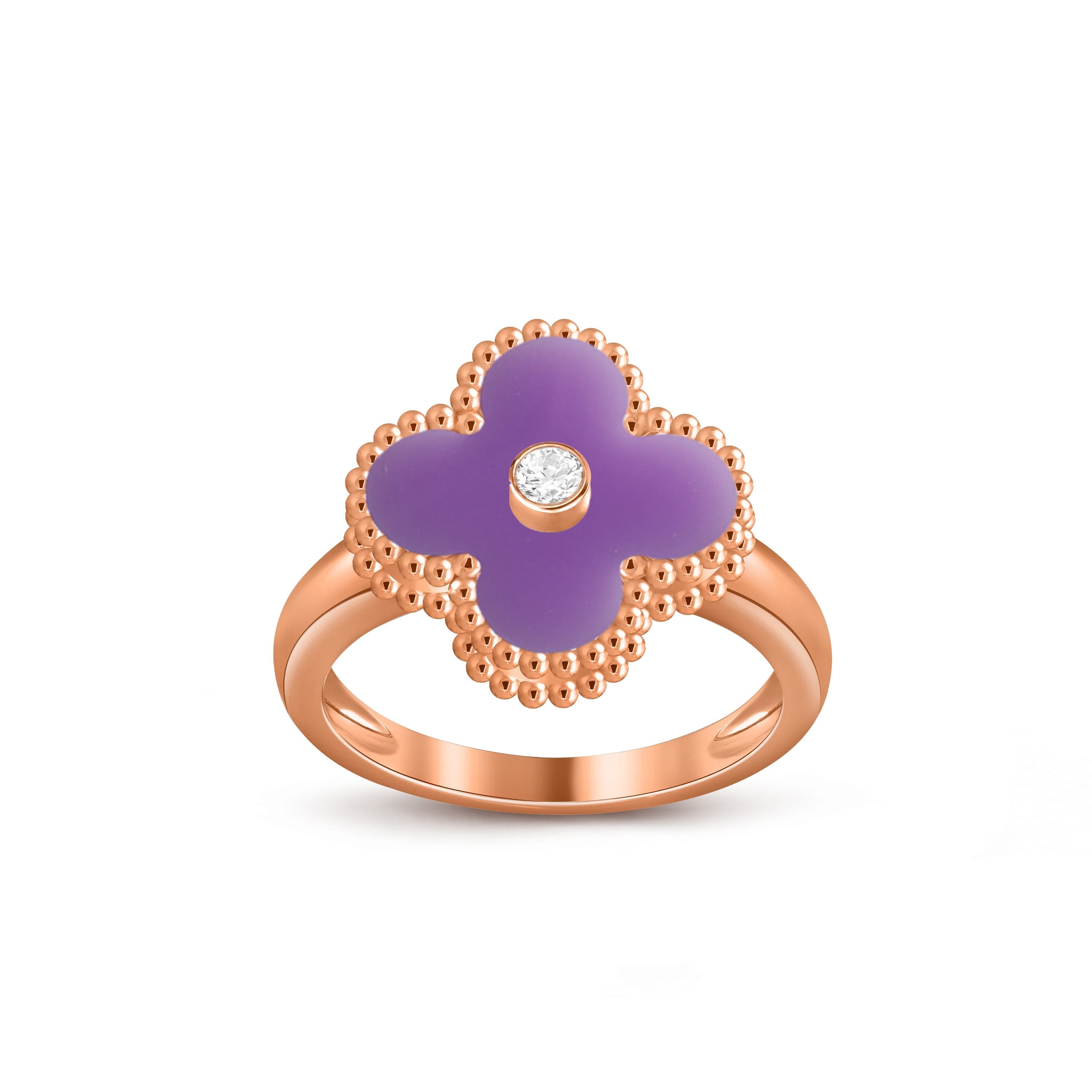 [Camiery]CLOVER DIAMOND RING ROSE GOLD COLLECTION