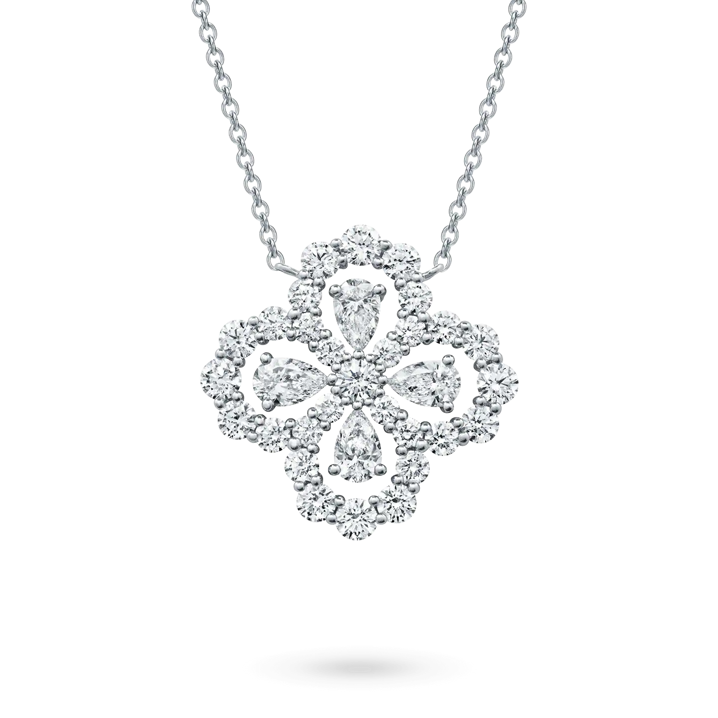 [Camiery]LOOP NECKLACE FULL MOTIF DIAMOND 16MM MULTIPLE COLORS