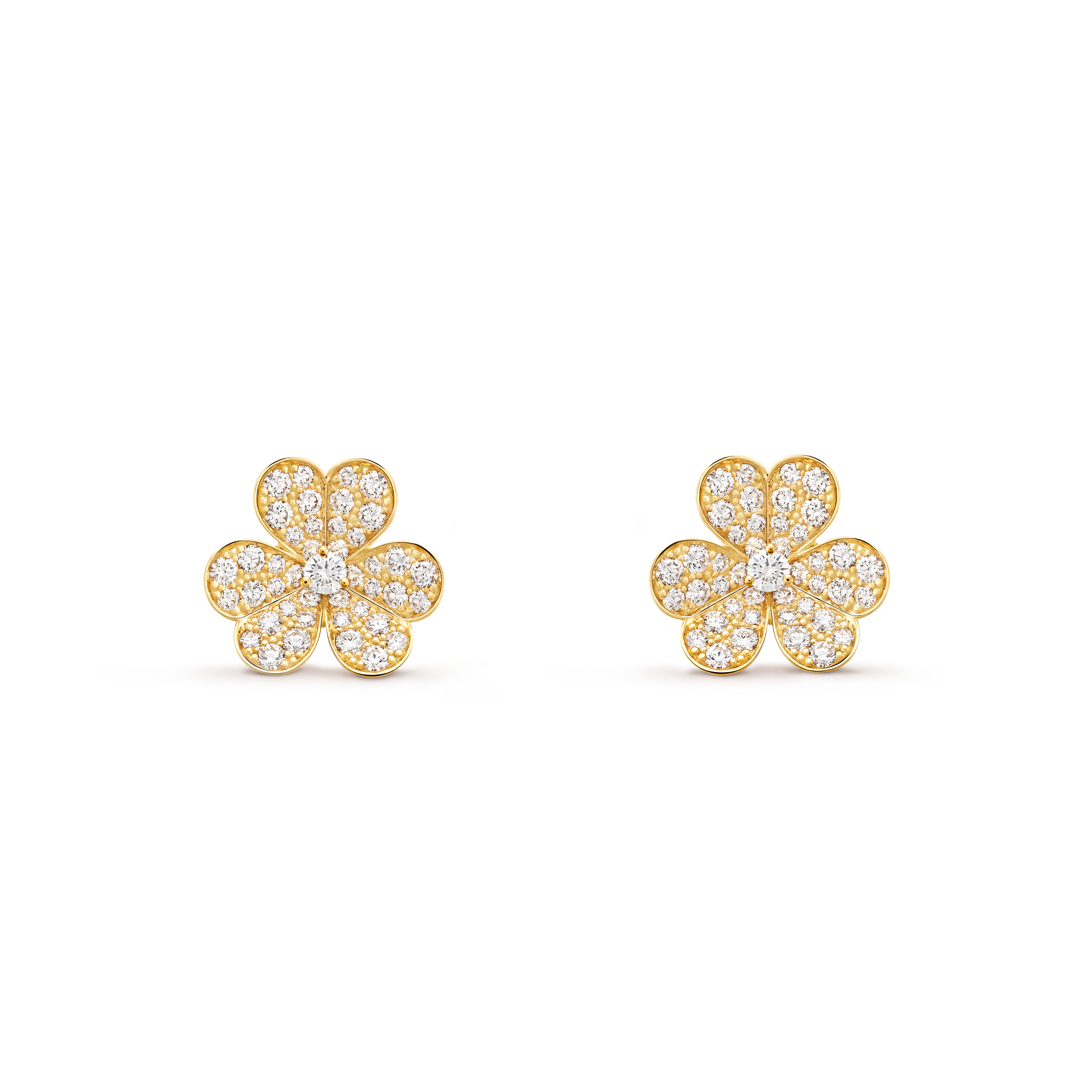 [Camiery] VA FRIVOLE GOLD FLOWER DIAMOND EARRINGS