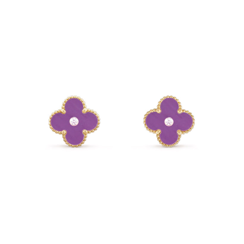 [Camiery]CLOVER  15MM DIAMOND EARRINGS COLLECTION