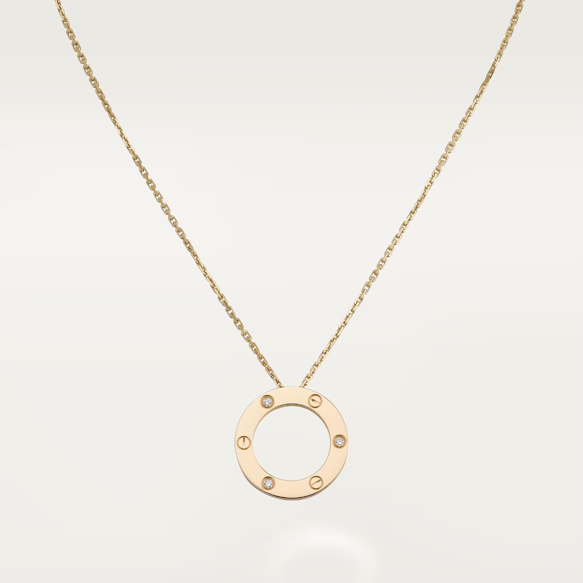 [Camiery] LOVE NECKLACE 16MM 3 DIAMONDS