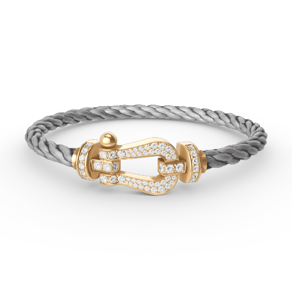 [CLOVER JEWELRY]FORCE LARGE HORSESHOE FULL DIAMOND BRACELET GOLD
