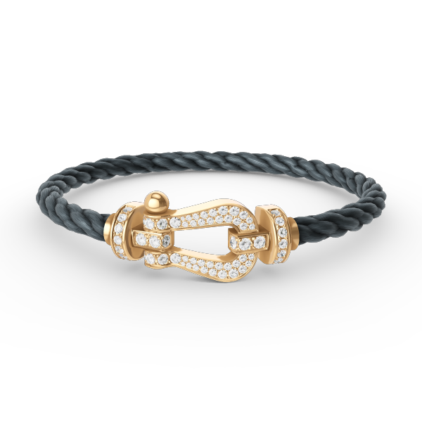 [CLOVER JEWELRY]FORCE LARGE HORSESHOE FULL DIAMOND BRACELET GOLD