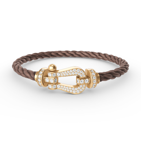 [CLOVER JEWELRY]FORCE LARGE HORSESHOE FULL DIAMOND BRACELET GOLD