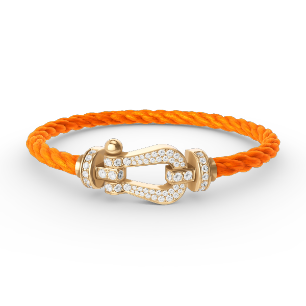 [CLOVER JEWELRY]FORCE LARGE HORSESHOE FULL DIAMOND BRACELET GOLD