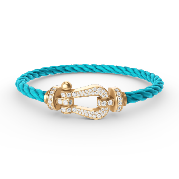 [CLOVER JEWELRY]FORCE LARGE HORSESHOE FULL DIAMOND BRACELET GOLD