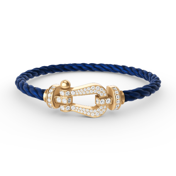 [CLOVER JEWELRY]FORCE LARGE HORSESHOE FULL DIAMOND BRACELET GOLD
