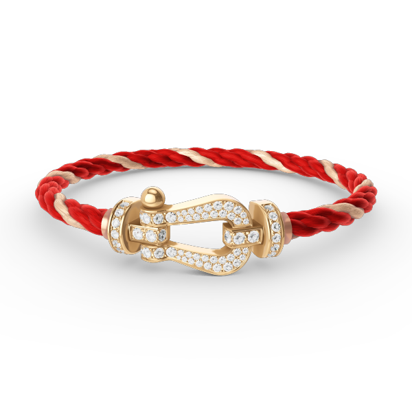 [CLOVER JEWELRY]FORCE LARGE HORSESHOE FULL DIAMOND BRACELET GOLD