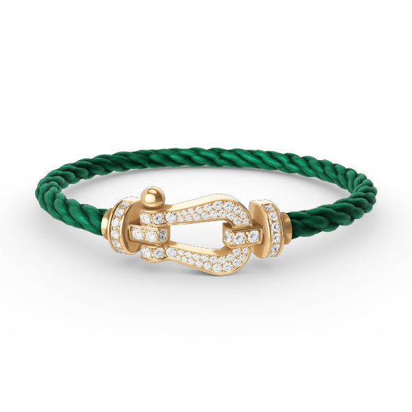 [CLOVER JEWELRY]FORCE LARGE HORSESHOE FULL DIAMOND BRACELET GOLD
