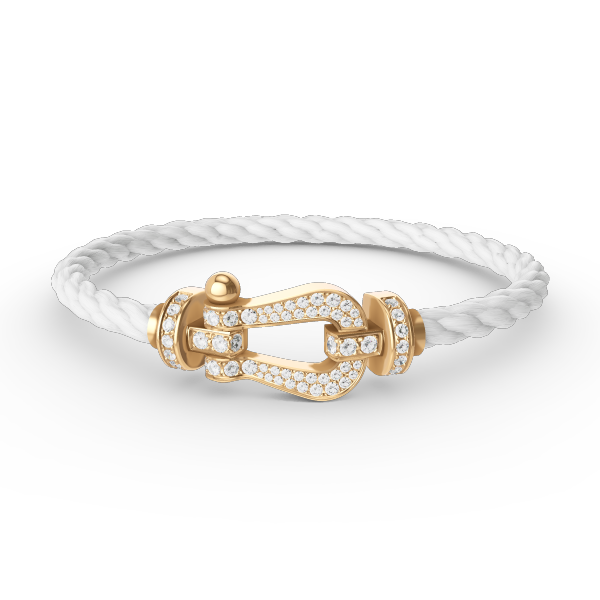 [CLOVER JEWELRY]FORCE LARGE HORSESHOE FULL DIAMOND BRACELET GOLD