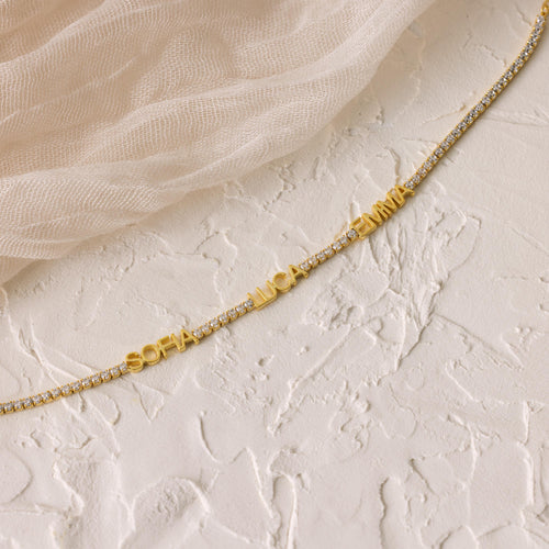 Multiple Name Tennis Bracelet