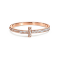 [Camiery] TF T Bracelet - T1 Wide Rose Gold Diamond Bangle