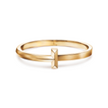 [Camiery] T Bracelet - T1 Wide Hinged Bangle in Yellow Gold