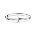 [Camiery] TF Bracelet - T1 Wide Hinged Bangle in White Gold