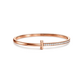 [Camiery] TF T Bracelet - T1 Narrow Half P[Camiery]é Bangle in Rose Gold