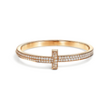 [Camiery] TF T Bracelet - T1 Wide Yellow Gold Diamond Bangle