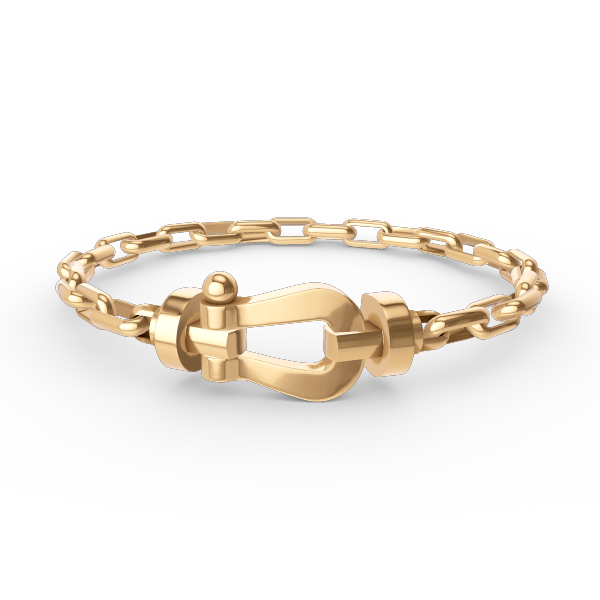 [CLOVER JEWELRY]FORCE LARGE HORSESHOE CLASP  METAL BRACELET